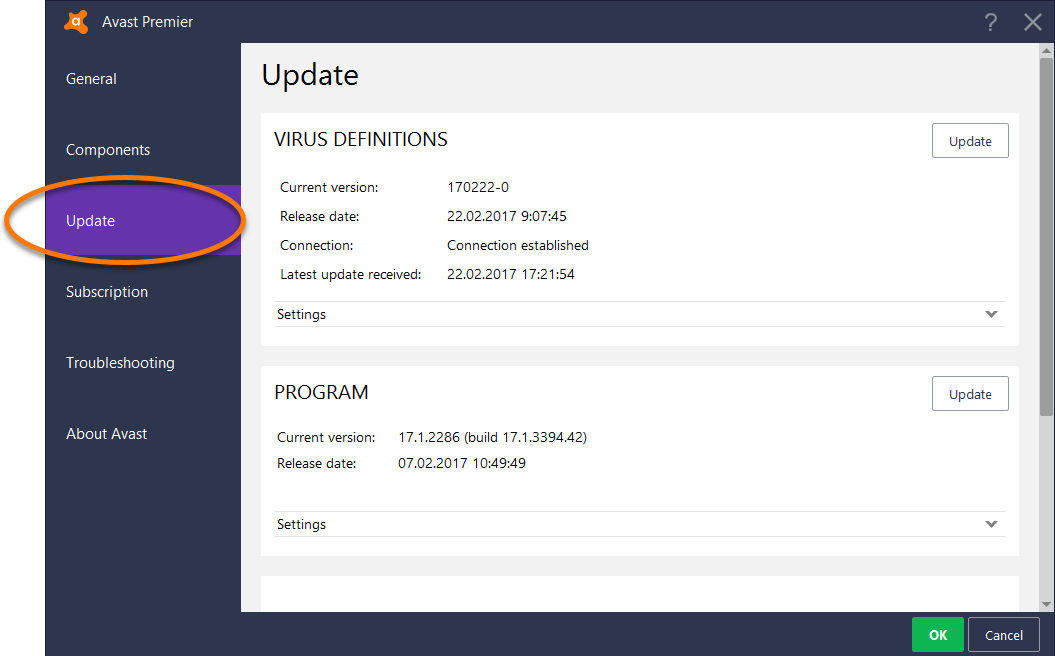 Avast Antivirus Not Updating the Virus Definitions