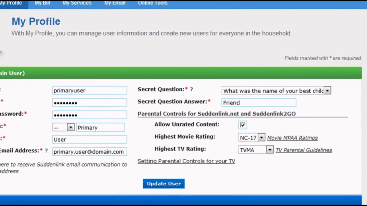 Recover Suddenlink Account Password