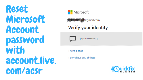 Microsoft Password Reset with Account.live.com/acsr 