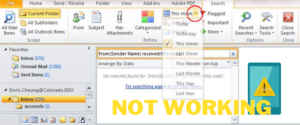 Outlook-Search-Not-Working